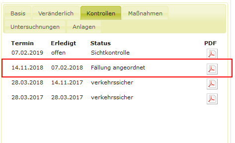 Faellung Zurueckgenommen 1