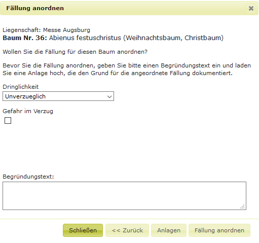 Kontrolle Faellung